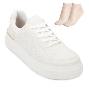 Imagem de Tênis Casual Kolosh e Meia KL25-C3547, Branco, 36