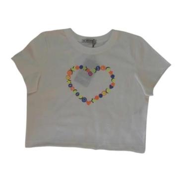 Imagem de Blusa Juvenil Feminina Cropped Over MC Lilimoon, Off white, 16