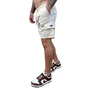 Imagem de Bermuda Cargo Masculina Sarja Amaciada - Ripfire, GG, Off white