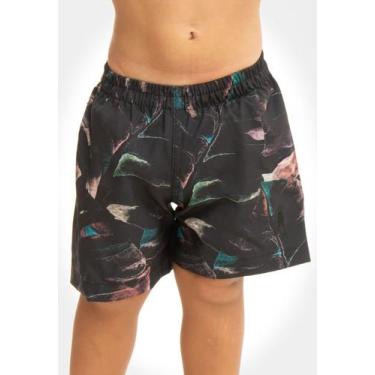 Imagem de Short Swim Infantil Dark Neon Leaves - RED FEATHER, 4, Unica