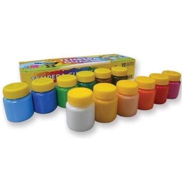 Imagem de Kit 3 Tinta Tempera Guache 15ml cada com 12 Cores 02012 Acrilex 