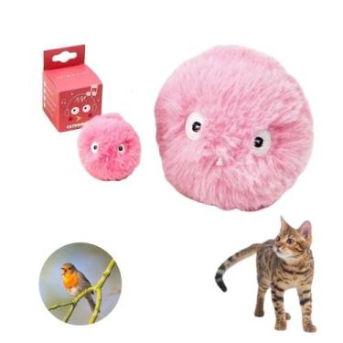 Imagem de Brinquedo Para Gato Bola Pelúcia Interativo Com Som e Catnip - Elo, Ro