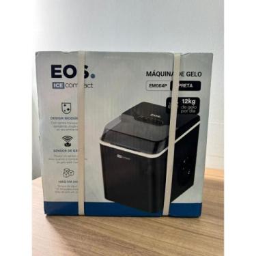 Imagem de Máquina de gelo 12kg eos ice compact preta 220v, 220V
