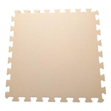 Imagem de Tatame Tapete EVA Com Borda 50cm X 50cm X 1cm Creme