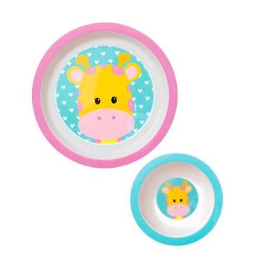 Imagem de Kit Introdução Alimentar Buba Pratinho + Bowl Girafa