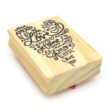 Imagem de Carimbo Arte Fácil Te amo Idiomas CA-466 - 7,1 x 4,8cm