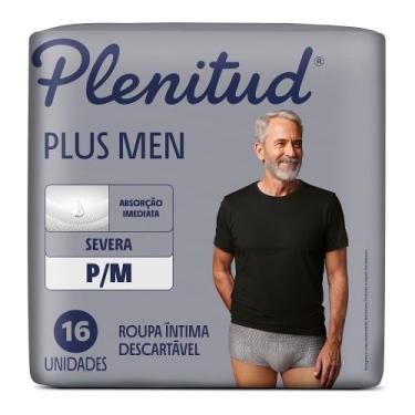 Imagem de Roupa Íntima Descartável Plenitud Plus Men P/M 16 Unidades