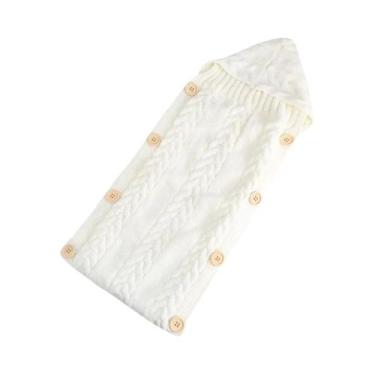 Imagem de Manta De Bebê Recém-Nascido Com Capuz De Lã, Quente Para Primavera E O