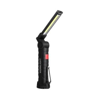 Imagem de Lanterna LED COB Portátil Recarregável Com USB, Lâmpada Magnética Susp