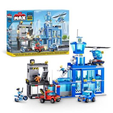 Imagem de Blocos de Montar Max City Police Headquarters 889 peças - Candide