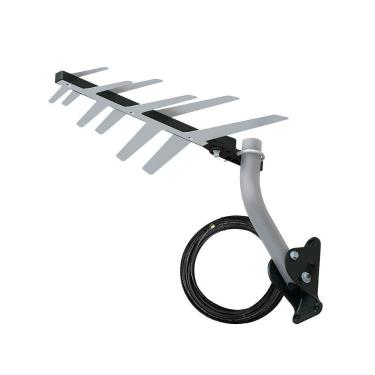 Imagem de Antena Externa Digital para TV Aquário DTV-1500 2 em 1 HDTV-UHF com Alto Ganho e Cabo Coaxial 10 Metros Alumínio