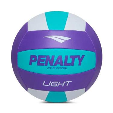 Imagem de Bola Penalty Vôlei Oficial Light Branco, Roxo e Turquesa, Branco, UN