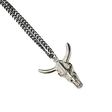 Imagem de Colar Corrente Masculino Pingente Cabeça de Boi Country