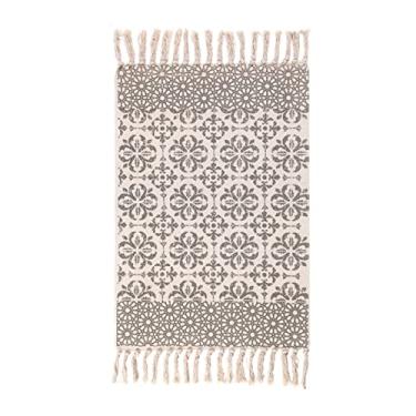 Imagem de Tapetes Boho Area para sala de estar, pequenos tapetes de área de algodão com borla, tapete vintage boêmio, tapetes laváveis para cozinha, banheiro, quarto, lavanderia, entrada interna 50 x 80 cm