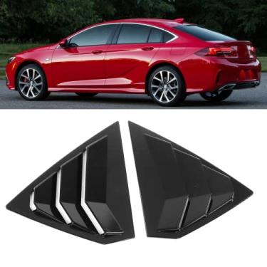 Imagem de Cobertura de cortinas de ventilação de ar, guarnição de persianas da janela lateral traseira antidesbotamento 2 peças para carro