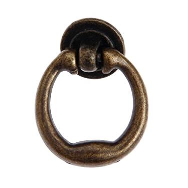 Imagem de 4 conjuntos de anel alça antique bronze puxar 46x36mm w/gaveta de parafuso armário de porta vintage jóias cozinha cozinha casa de banho armário decora YYDFPIIA