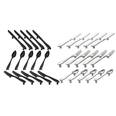 Imagem de 15 pcs colher garfo armário armário armário gaveta puxe manipula maçanetas centro de 3 polegadas para o centro YYDFPIIA