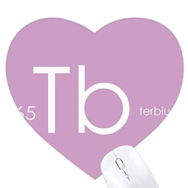 Imagem de Chestry Elements Mesa de época Lanthanide Terbio Tb Heart Mousepad Tapete de borracha para escritório