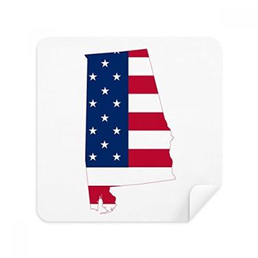 Imagem de Tecido de camurça com mapa de estrelas dos Estados Unidos em forma de bandeira, óculos de limpeza, 2 unidades