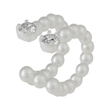 Imagem de Piercing Prata ORB Pressão com 2 Zirconias C14 L12 A6mm