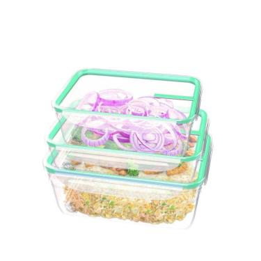 Imagem de Conjunto de Potes com Trava Retangular com 3 Unidades - Sanremo