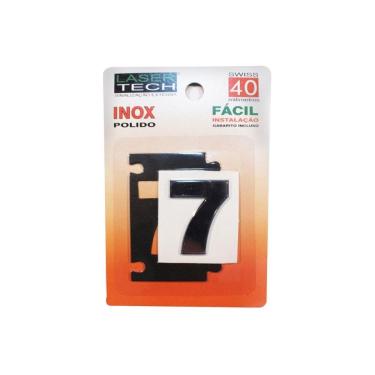 Imagem de Algarismo Para Apartamentos - Nº 7 - Inox Polido - 4cm