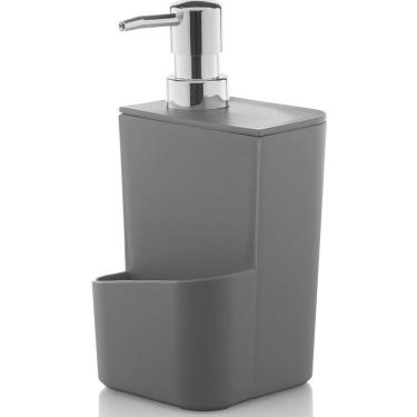 Imagem de Dispenser Para Detergente Esponja 650ml Sabão Líquido Cinza