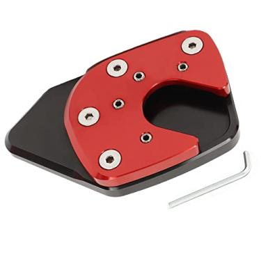 Imagem de Suporte de motocicleta Worldmotop Pad lateral para placa de extensão HONDA NC750X NC 750X NC750 X 2017 2018 2019 ampliador placa de extensão (NC750X, vermelho)