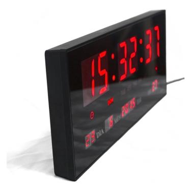 Imagem de Relógio Decorativo Led Digital Termômetro Alarme Calendário