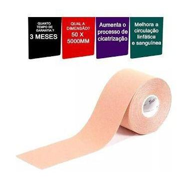 Imagem de Fita Kinésio Muscle Fix Cor Bege Multilaser - Hc041