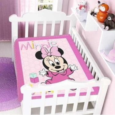 Imagem de Cobertor Infantil Disney Baby Raschel Minnie Rosa 0,90X1,10 - Jolitex
