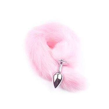 Imagem de XfeyaSri Plug Anale Metal SM Fox Tail Butt Tail Plug Backyard Plug Raposa Brinquedos Adultos Brinquedos Sexuais (rosa)