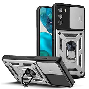Imagem de For Motorola Moto G52 Sliding Camera Cover Design TPU+PC Phone Case