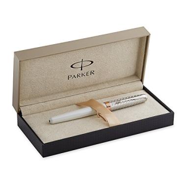 Imagem de Caneta Roller Ball Parker Sonnet Branco/ Prata Ct S0947330, Parker, S0947330, N/A