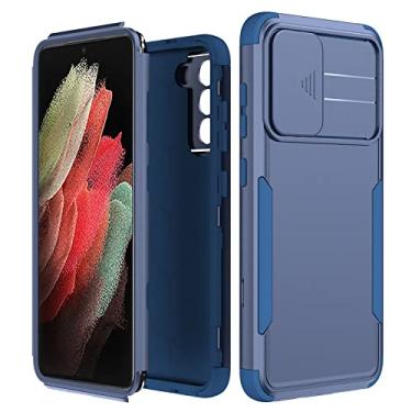 Imagem de Capa de telefone para PC resistente à prova de choque com armadura híbrida para Samsung Galaxy S21 FE A13 5G A33 5G Proteção de lente deslizante Capa traseira resistente, T7, para Samsung S21 FE