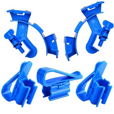 Imagem de NGe 5 peças de suporte de mangueira de água para tanque de peixe ajustável grampo de tubo de água fixo, suporte de tubo de aquário (2 formas curvadas, 3 retas)