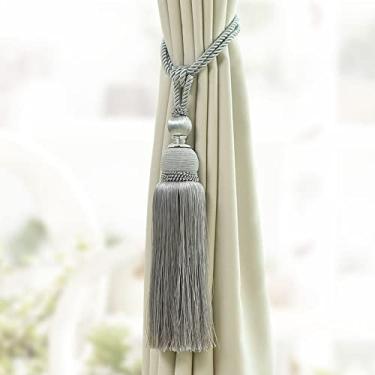 Imagem de Suportes de cortina Simples alça de cortina corda de cortina de bola pendurada gancho de parede gancho de parede tira de cortina europeia fivela de cortina, T8,4 pcs