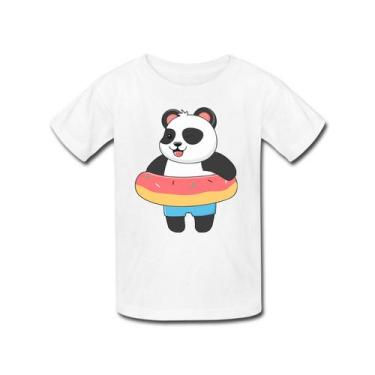 Imagem de Camisa Camiseta Infantil Panda Fofo Estilosa Estilo Fofo Boia - Retha