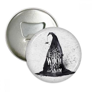 Imagem de Chapéu de feiticeiro com efeito de tinta, Dia das Bruxas, abridor de garrafas, emblema multifuncional