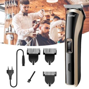 Imagem de Máquina De Barbear Cortar Cabelo E Aparelho Aparador Elétrico Masculin