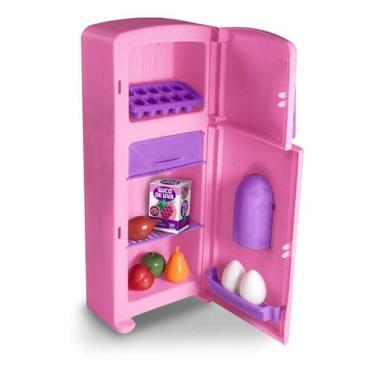 Imagem de Geladeira Para Cozinha Infantil Com Acessórios Meninas - Zuca Toys