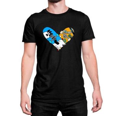 Imagem de Camiseta T-Shirt Sk8 The Infinity Skate Coração Algodão - Store Seven