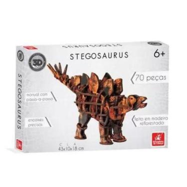 Imagem de Quebra Cabeça Planet Adventure Stegosaurus 3D - Brincadeira De Criança