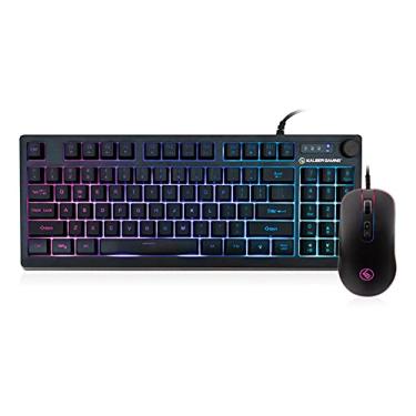 Imagem de IOGEAR Combo de teclado compacto Kaliber Gaming KORONA KORE II – Inclui teclado RGB de 89 teclas com função de 10 teclas e botão de controle de volume, além de mouse para jogos RGB de 6200 DPI (GKM601)
