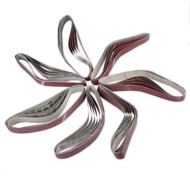 Imagem de 5 pcs 760 * 40mm Cintos de lixamento de polimento abrasivo Lixar papel para a lixadeira de cinto Grit 60-800 Cinto de banda de moedor de moedor de óxido de alumínio YYDFPIIA (Grit : Grit 320)