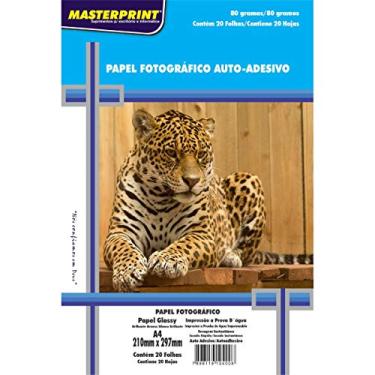 Imagem de Papel Fotografico Inkjet A4 Glossy Adesivo 80G. - Pacote Com 20, Masterprint, 302010073, Branco