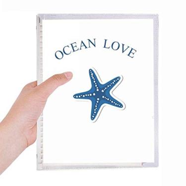 Imagem de Caderno Azul Marinho Estrela-do-mar Marinho Folhas Soltas Diário Recarregável Diário Papelaria