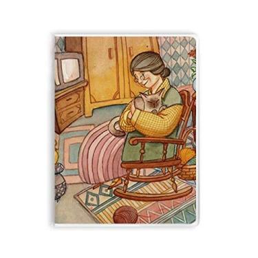 Imagem de Miaoji Pintura Aquarela Gato Lã Vovó Caderno Diário Capa Macia