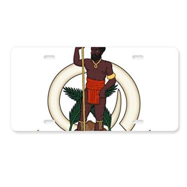 Imagem de DIYthinker Placa de licença Vanuatu Oceania National Emblema Decoração de aço inoxidável Automobile Tag