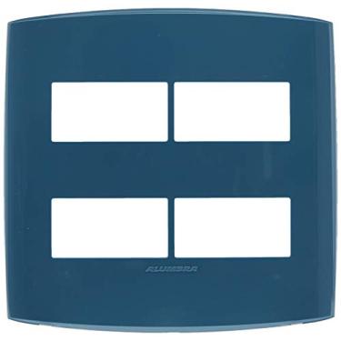 Imagem de Placa 4X4 4 Módulos Distanciados, Alumbra, Bliss 4750, Azul Cadete